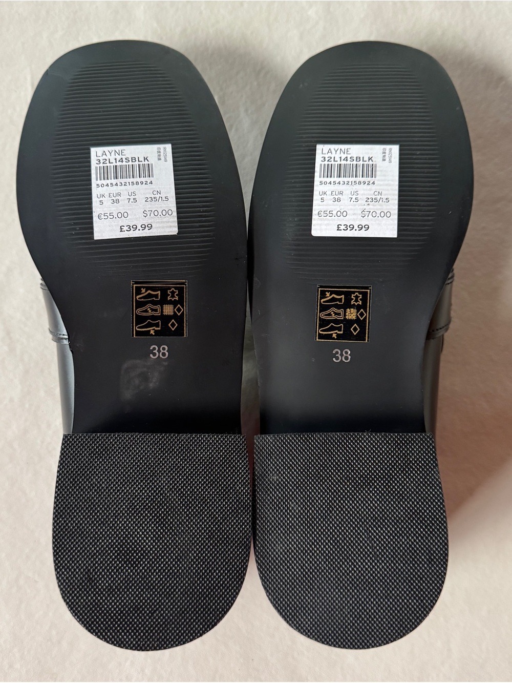 TOPSHOP Leather Layne Black Slip-on Loafer 7.5 NWOB - Picture 9 of 16